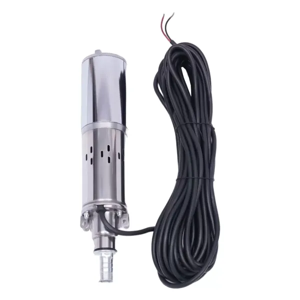 Pompe de puits profonde - 12 V - Solaire -  en acier inoxydable - 1,2 m³/h - Jusqu'à 20 m