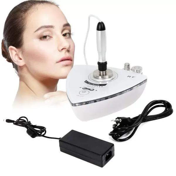 Radio-fréquence 2 MHz RF pour le visage et les ridules - Améliore l'élasticité et la structure de la peau - Blanc