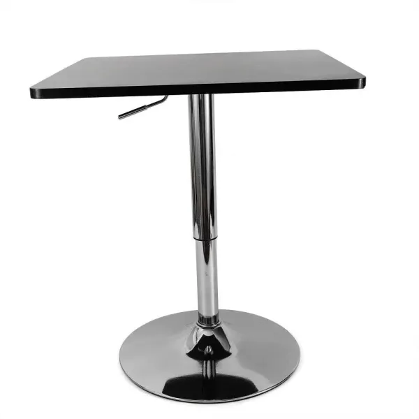 Table de Bar carrée réglable en Hauteur Bristo pour Café Kitchen Home Breakfast Noir