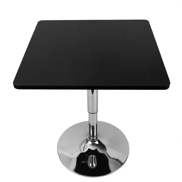Table de Bar carrée réglable en Hauteur Bristo pour Café Kitchen Home Breakfast Noir