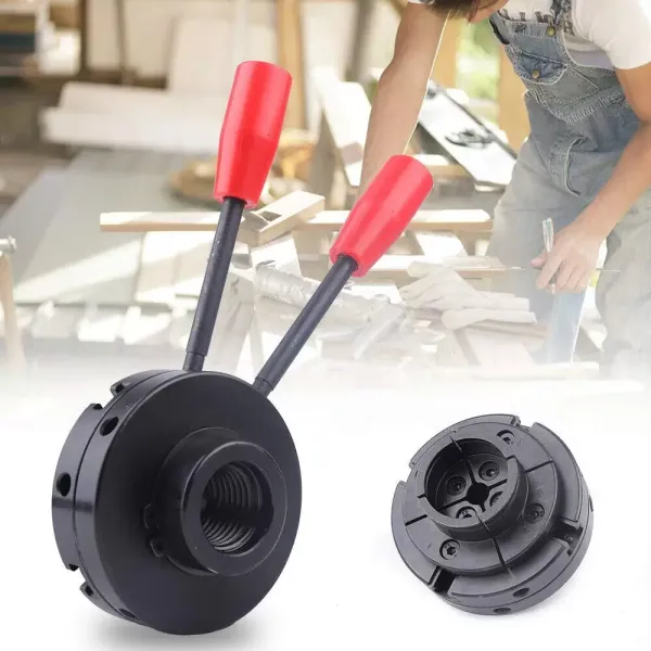 CNCEST Mandrin rotatif à 4 dents Ø 100 mm - Doublure auto-centrante - Mandrin auto-centrant - 4 pouces - M33 - En bois
