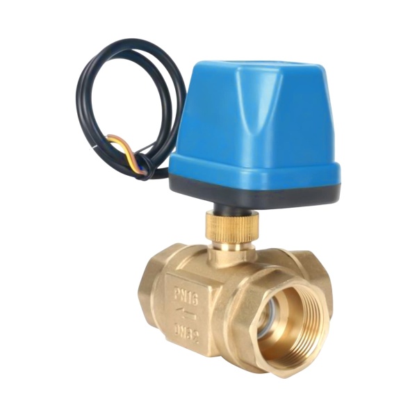 Valve Connection DN32 G1-1/4 Vanne de zone à 3 voies en laiton à boisseau sphérique électrique 6 W