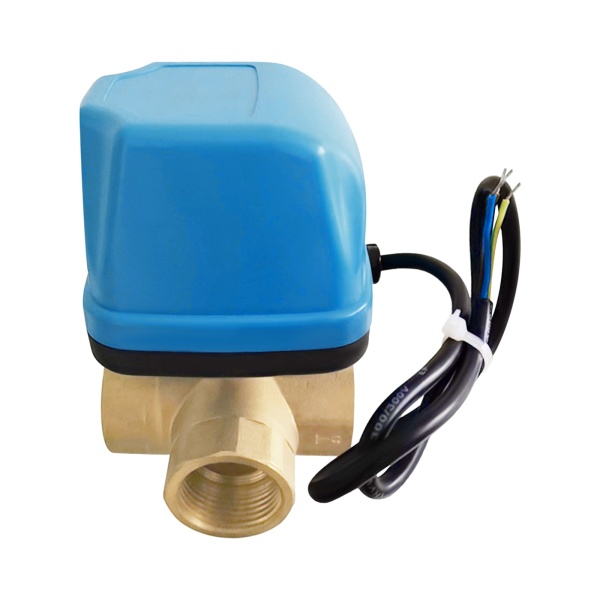 Valve Connection DN32 G1-1/4 Vanne de zone à 3 voies en laiton à boisseau sphérique électrique 6 W