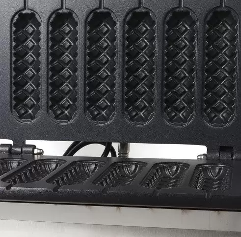 Wafelijzer 220 V - Gemaakt van roestvrij staal - Met antiaanbaklaag