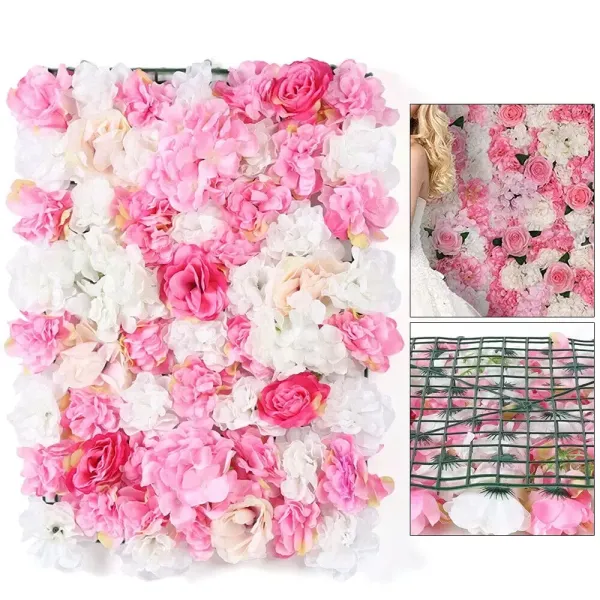 Lot de 20 murs de roses artificiels pour mariage - 40 x 60 cm Lot de 20 murs de roses artificiels pour mariage - 40 x 60 cm