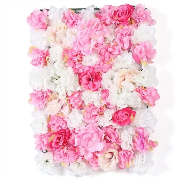 Lot de 20 murs de roses artificiels pour mariage - 40 x 60 cm