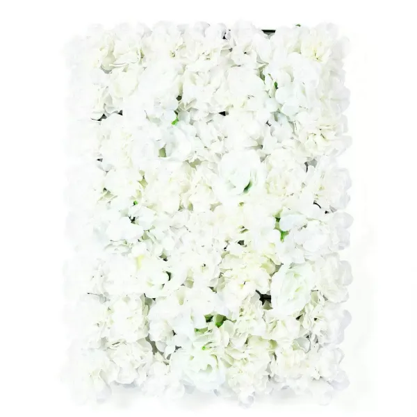 Fleurs d'hortensia artificielles en soie pour le jardin, le mariage, le lieu de la route principale, 60 x 40 x 7 cm (blanc laiteux)