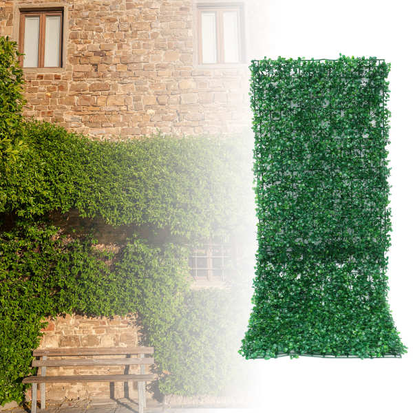 12 Pcs Artificielle Haie Plantes Suspendues Mur Plante Murale Tapis Décoration Extérieure - 40X60cm
