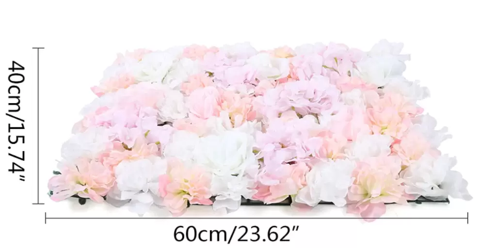 Set van 8 kunstbloemen voor tuindecoratie 40 x 60 cm