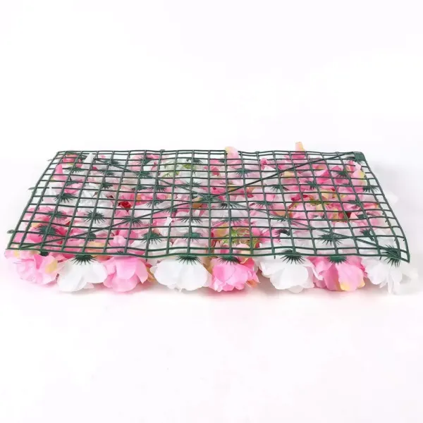 Lot de 8 panneaux muraux de fleurs artificielles pour décoration de jardin, maison, mariage, fête - 40 x 60 cm