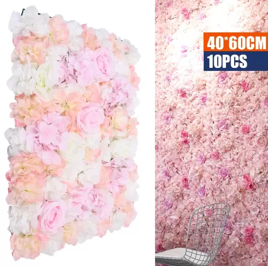Kunstzijde Hortensia Bloemen voor Tuin, Bruiloft, Evenement, Straat, Hoofdfeest, 60 x 40 x 7 cm (roze)