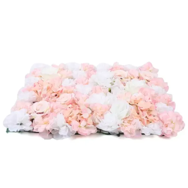 CNCEST Lot de 4 panneaux de fleurs artificielles - Fond romantique - Décoration murale pour la maison, un mariage, 40 x 60 cm (blanc + champagne) CNCEST Lot de 4 panneaux de fleurs artificielles - Fond romantique - Décoration murale pour la maison, un mariage, 40 x 60 cm (blanc + champagne)