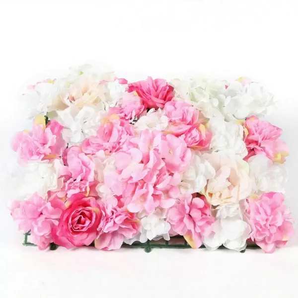 Lot de 15 fleurs artificielles pour décoration de mariage - 40 x 60 cm - Rose foncé