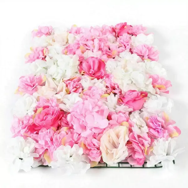Lot de 15 fleurs artificielles pour décoration de mariage - 40 x 60 cm - Rose foncé