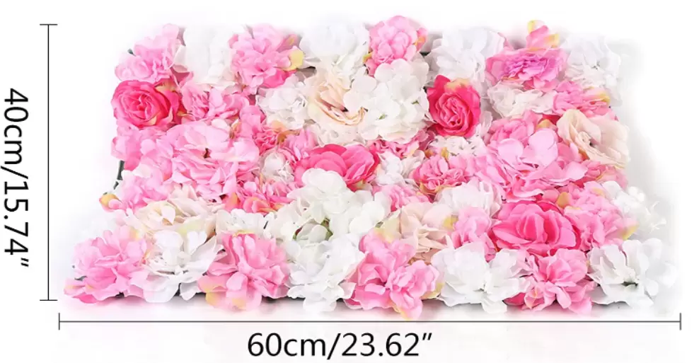 15 stuks kunstbloemen voor bruiloftsdecoratie 40x60cm donkerroze