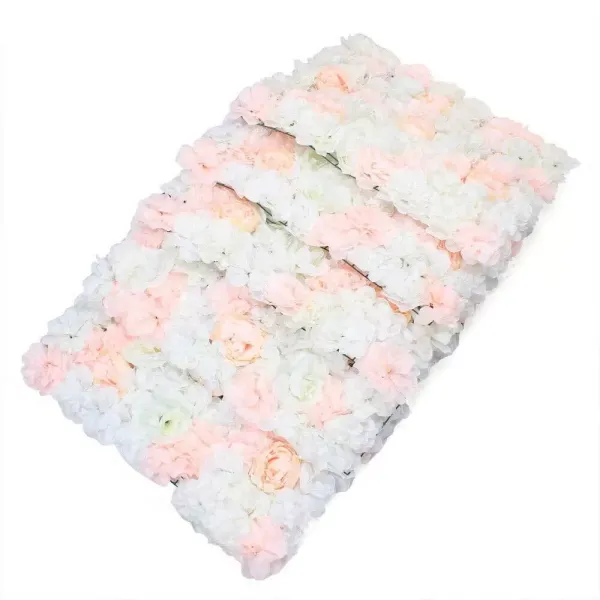 Panneaux de fleurs, roses romantiques, fleurs artificielles, écran mural, romantique fond floral, décoration pour la maison, fond de fête de mariage