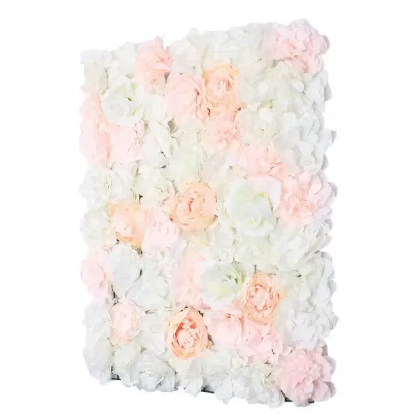 Panneaux de fleurs, roses romantiques, fleurs artificielles, écran mural, romantique fond floral, décoration pour la maison, fond de fête de mariage