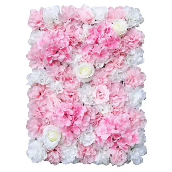 12 x 40 x 60 cm - Mur de roses artificielles - Pour décoration de mariage - Fond de rue - Mur de fleurs en soie