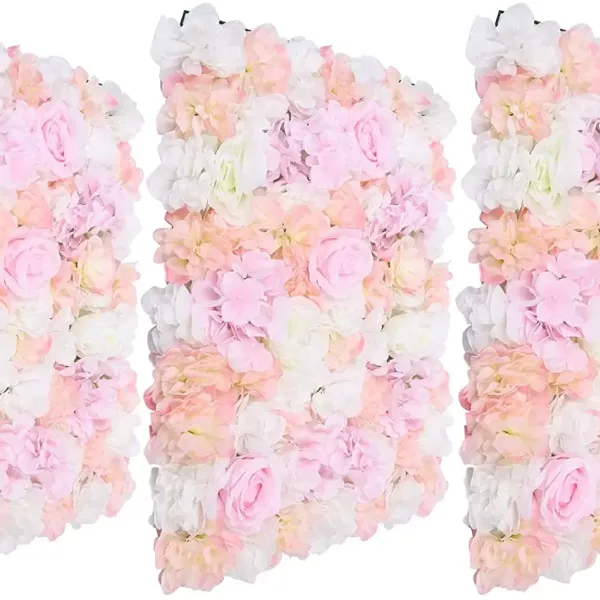 CNCEST Lot de 3 roses artificielles pour décoration murale de maison ou de mariage