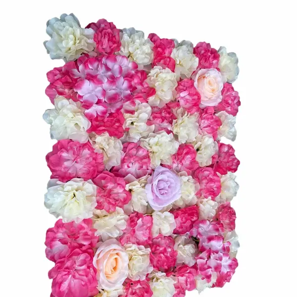 Lot de 6 murs à fleurs artificiels - 60 x 40 cm - Fleurs artificielles - Pour jardin, balcon, mariage, rue, décoration à suspendre