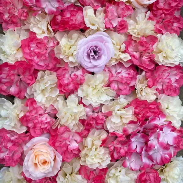 Lot de 6 murs à fleurs artificiels - 60 x 40 cm - Fleurs artificielles - Pour jardin, balcon, mariage, rue, décoration à suspendre