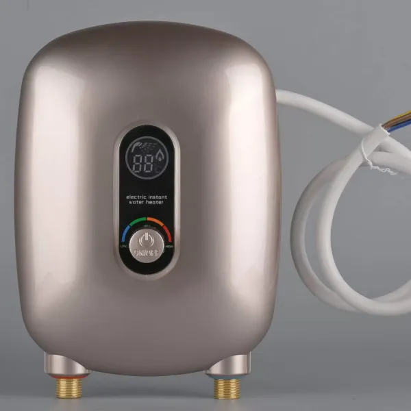 Mini chauffe-eau électrique - Petit chauffe-eau instantané - Chauffe-eau instantané - Avec écran LCD - 6500 W - Pour salle de bain et cuisine
