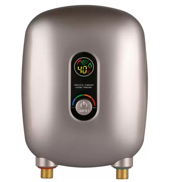 Mini chauffe-eau électrique - Petit chauffe-eau instantané - Chauffe-eau instantané - Avec écran LCD - 6500 W - Pour salle de bain et cuisine