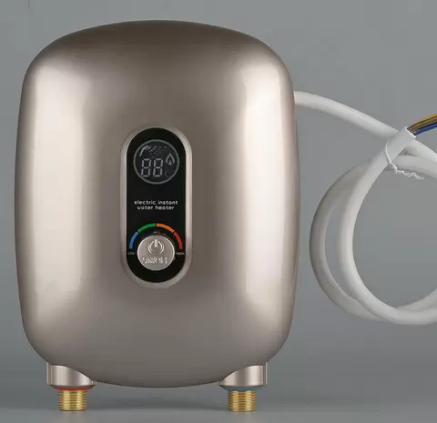 Mini chauffe-eau électrique - Petit chauffe-eau instantané - Chauffe-eau instantané - Avec écran LCD - 6500 W - Pour salle de bain et cuisine