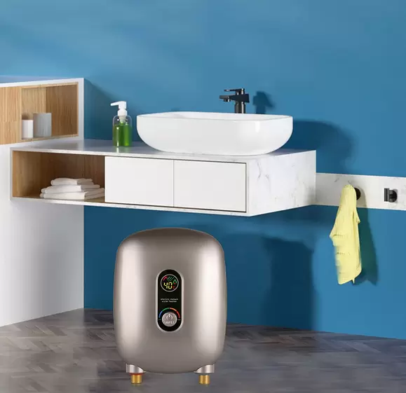 Mini chauffe-eau électrique - Petit chauffe-eau instantané - Chauffe-eau instantané - Avec écran LCD - 6500 W - Pour salle de bain et cuisine