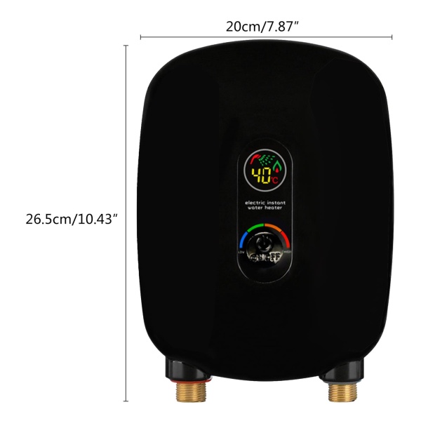 Chauffe-eau électrique sans réservoir 220 V pour l'approvisionnement en eau chaude instantané Accessoires de salle de bain