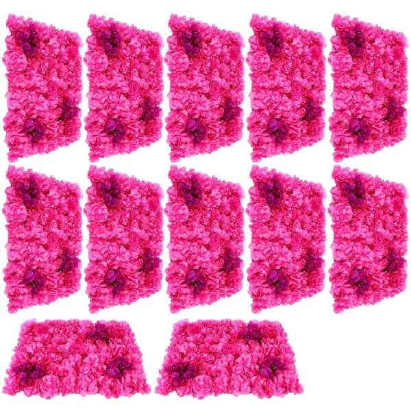 CNCEST 12X Fleurs Artificielles Mur Roses Fleurs Artificielles pour Fond Mariage Rue Décoration 40 X 60 X 2 cm