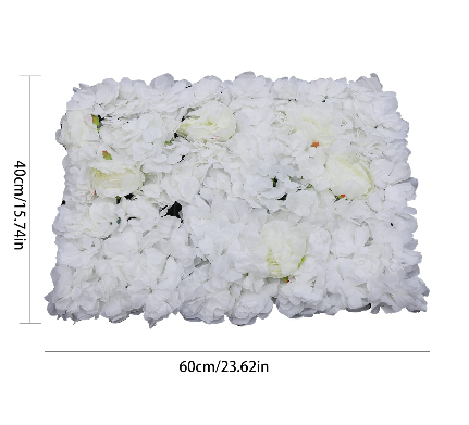 Mur de roses artificielles, mur de fleurs, fond de fleurs pour mariage, famille, jardin, décoration et fête d'anniversaire pour bébé (6 pièces)