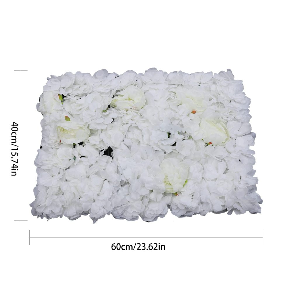 Mur de roses artificielles, mur de fleurs, fond de fleurs pour mariage, famille, jardin, décoration et fête d'anniversaire pour bébé (6 pièces)