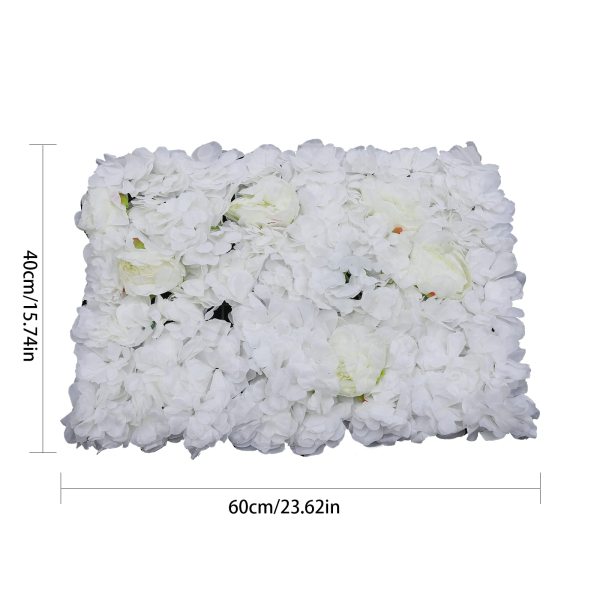 Mur de roses artificielles, mur de fleurs, fond de fleurs pour mariage, famille, jardin, décoration et fête d'anniversaire pour bébé (6 pièces)