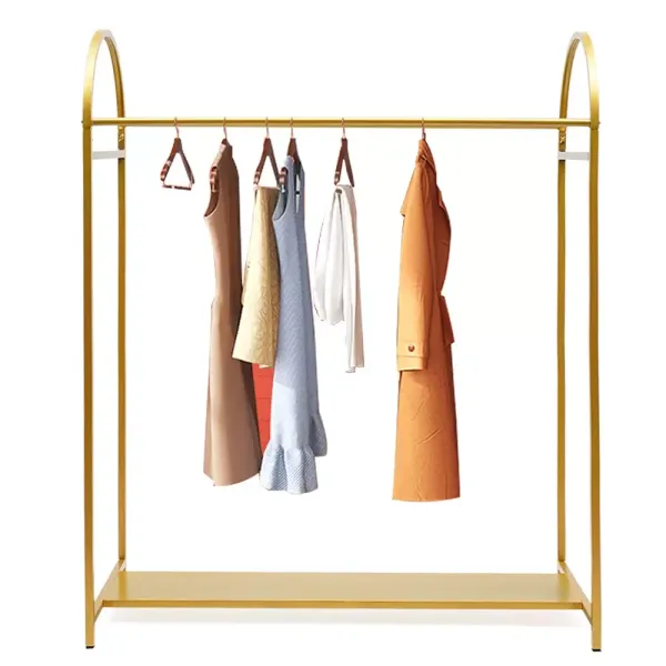 Tringle à vêtements industrielle en métal avec étagères - Multifonction - Pour salon, chambre à coucher