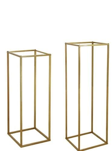 2 pièces de fleurs métalliques décorant des vases de fleurs à la chute de la route de la colonne de référence des fournitures de mariage 2 pièces de fleurs métalliques décorant des vases de fleurs à la chute de la route de la colonne de référence des fournitures de mariage