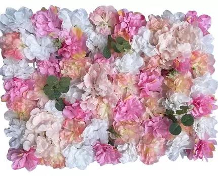 CNCEST 6 stuks plantenbloemmuur roze paars dahlia + hortensia + doe-het-zelf bruiloftswegachtergrond