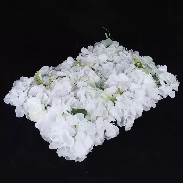 CNCEST 12 x mur de fleurs artificielles pour décoration de mariage, fête (blanc)