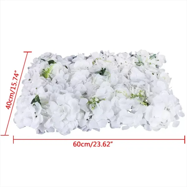 CNCEST 12 x mur de fleurs artificielles pour décoration de mariage, fête (blanc) CNCEST 12 x mur de fleurs artificielles pour décoration de mariage, fête (blanc)
