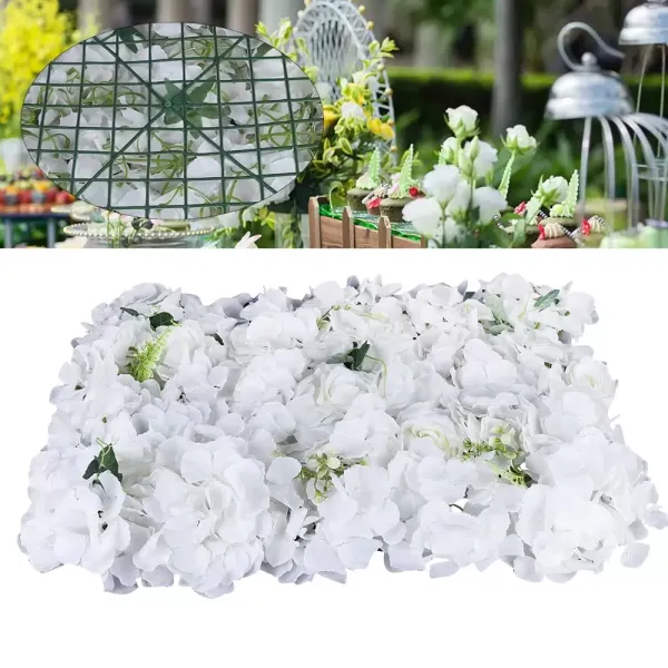 CNCEST 12 x mur de fleurs artificielles pour décoration de mariage, fête (blanc) CNCEST 12 x mur de fleurs artificielles pour décoration de mariage, fête (blanc)