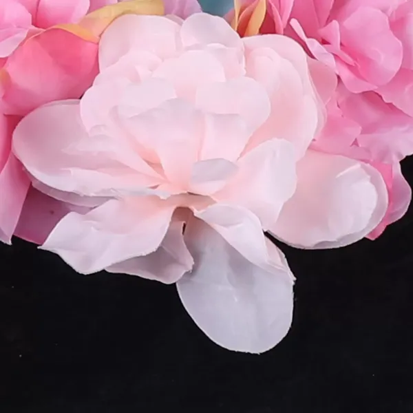 12Panneau Mural de Fleurs artificielles d'hortensia et de Rose, Faux Panneaux muraux de Fleurs artificielles