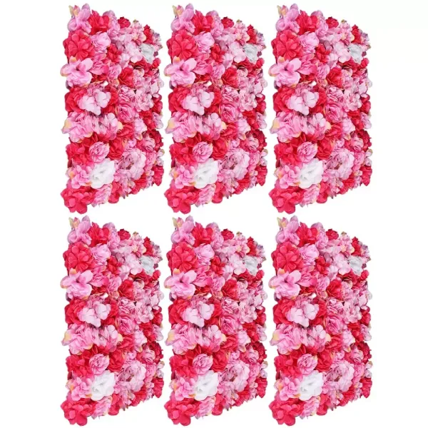 CNCEST Lot de 6 tableaux de fleurs artificiels pour mariage, rue - 40 x 60 cm