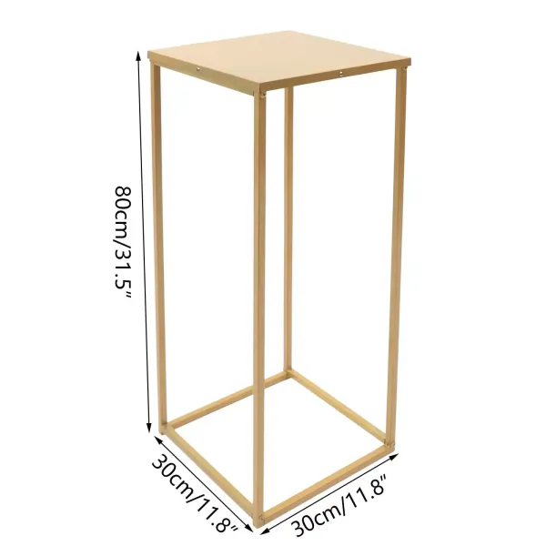 Lot de 10 Supports de Fleurs Métal Doré 80 cm Amovibles pour Mariage avec Plafond Décoration de Table Rectangulaire