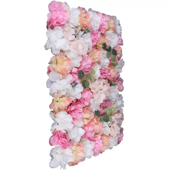 Lot de 12 fonds muraux de roses artificielles en poudre de champagne