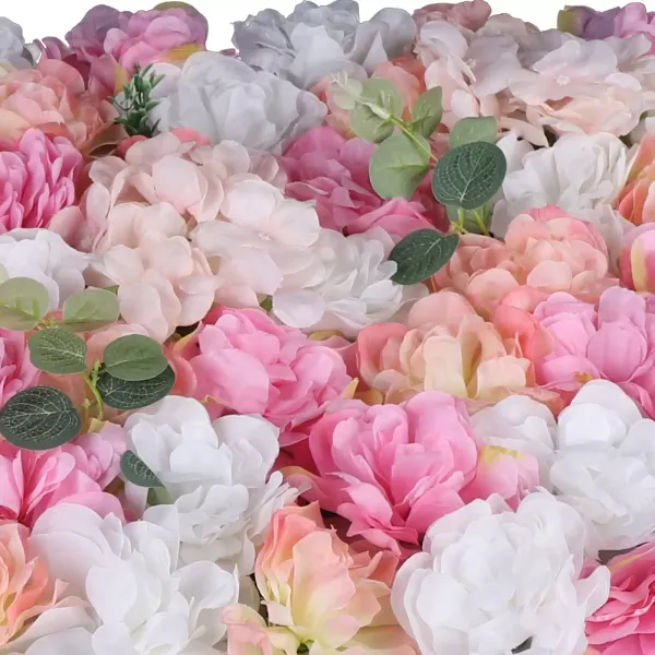 Lot de 12 fonds muraux de roses artificielles en poudre de champagne