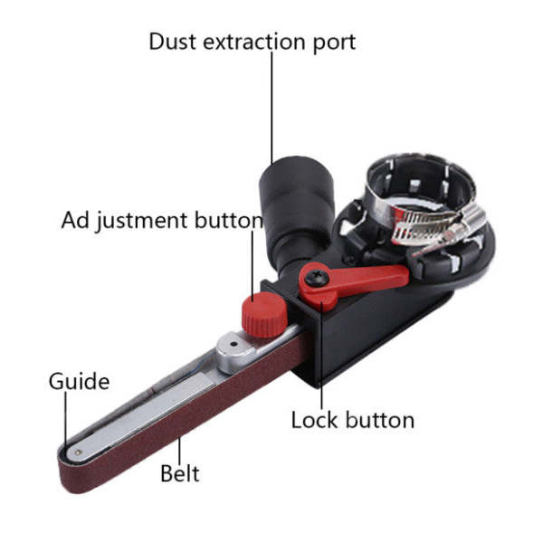 Tête d'adaptateur de Bande de Ponçage pour Ponceuse M10 Convertir une Ponceuse à Bande Facile à Contrôler Tête d'adaptateur de Bande de Ponçage pour Ponceuse M10 Convertir une Ponceuse à Bande Facile à Contrôler