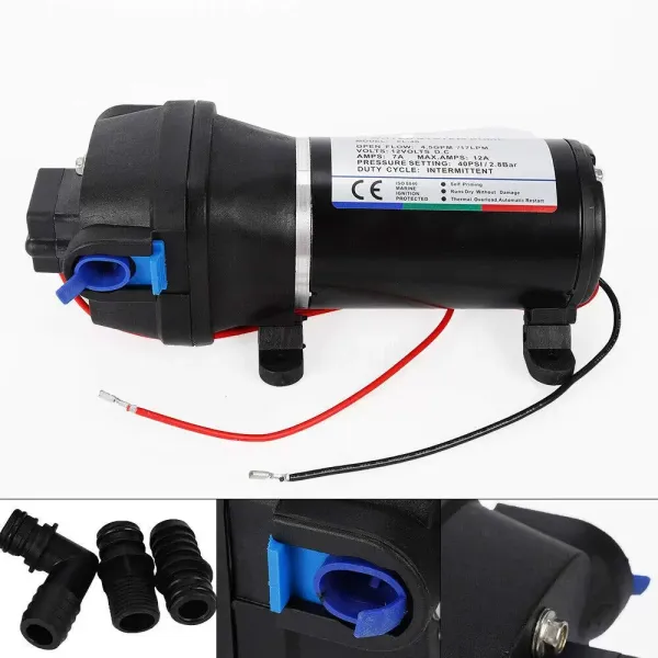 Pompe à eau comprimée - 12 V - 17 L/min - Pour transmission générale de l'eau - Pompe pulvérisateur - Petit système de pluie