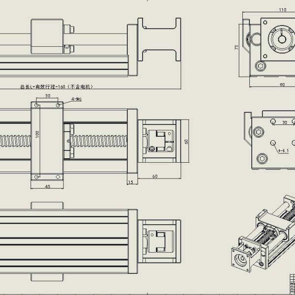 Table coulissante manuelle CNC 100 mm - Mouvement linéaire avec faible résistance à la friction