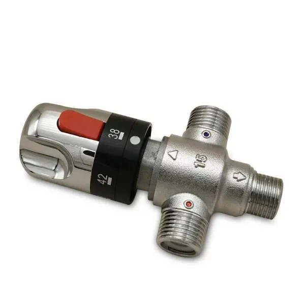 Robinet mitigeur thermostatique 3 voies G1/2 pour système de douche, contrôle de la température de l'eau, tuyau, bassin