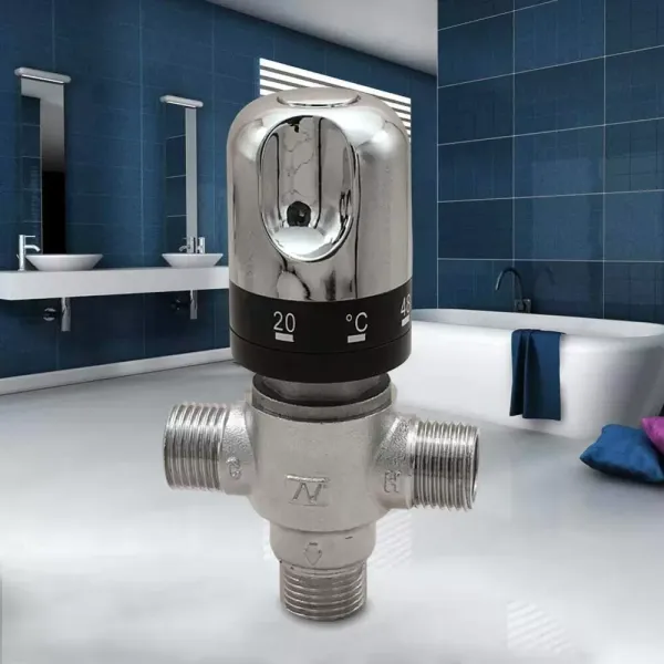 Robinet mitigeur thermostatique 3 voies G1/2 pour système de douche, contrôle de la température de l'eau, tuyau, bassin
